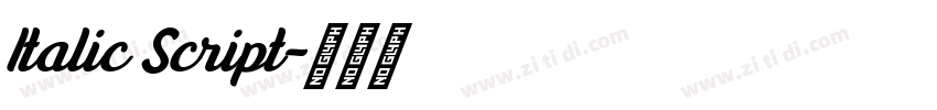 Italic Script字体转换